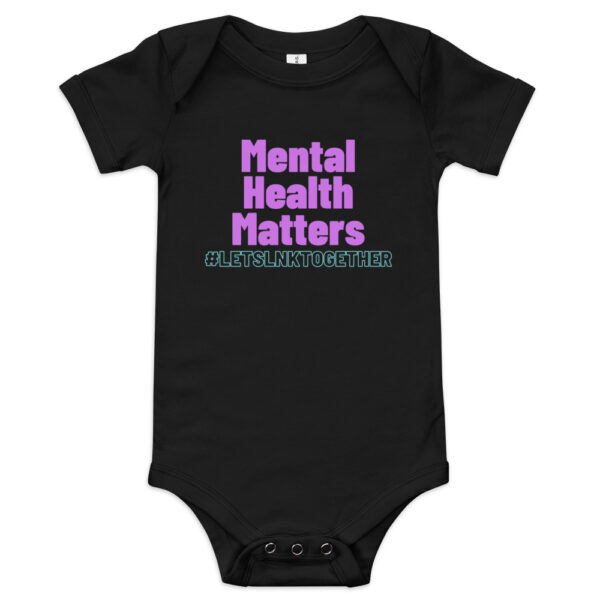 Fuschia Mental Health Matters Baby Onesie