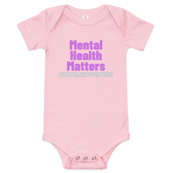 Fuschia Mental Health Matters Baby Onesie - Image 3