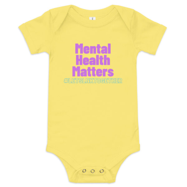 Fuschia Mental Health Matters Baby Onesie - Image 4